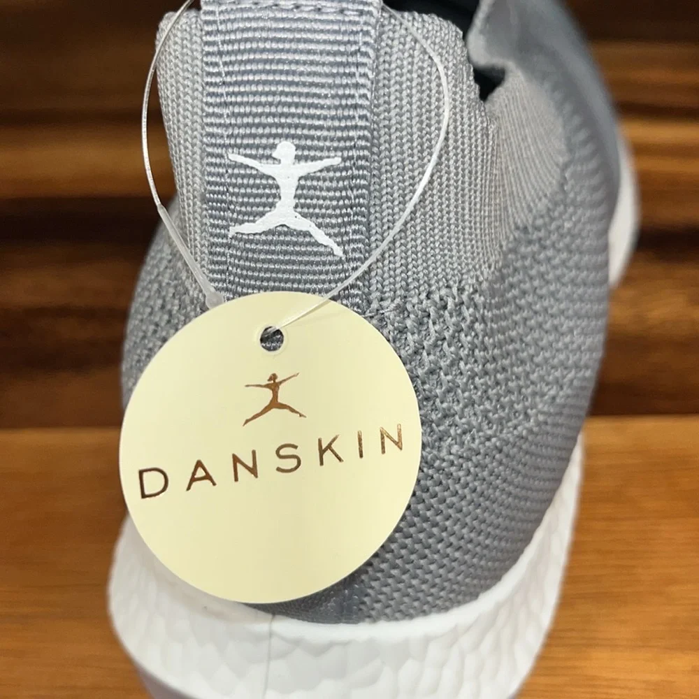 DANSKIN Cheerful Knit Vegan Textile Slip On Sneakers Gray NWT - Picture 10 of 12